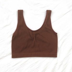 Brown hollister tank top size small